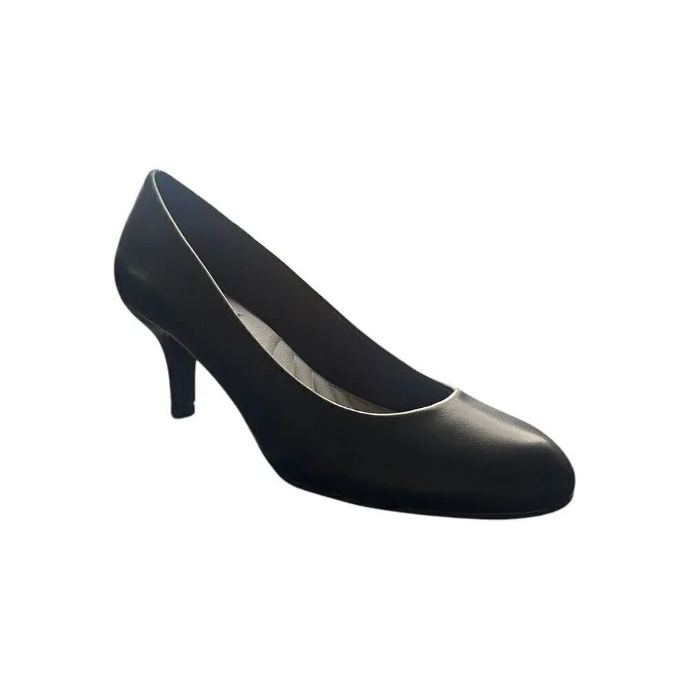 Easy Street Womens Passion Round Toe Black Pumps 8.5M NWB